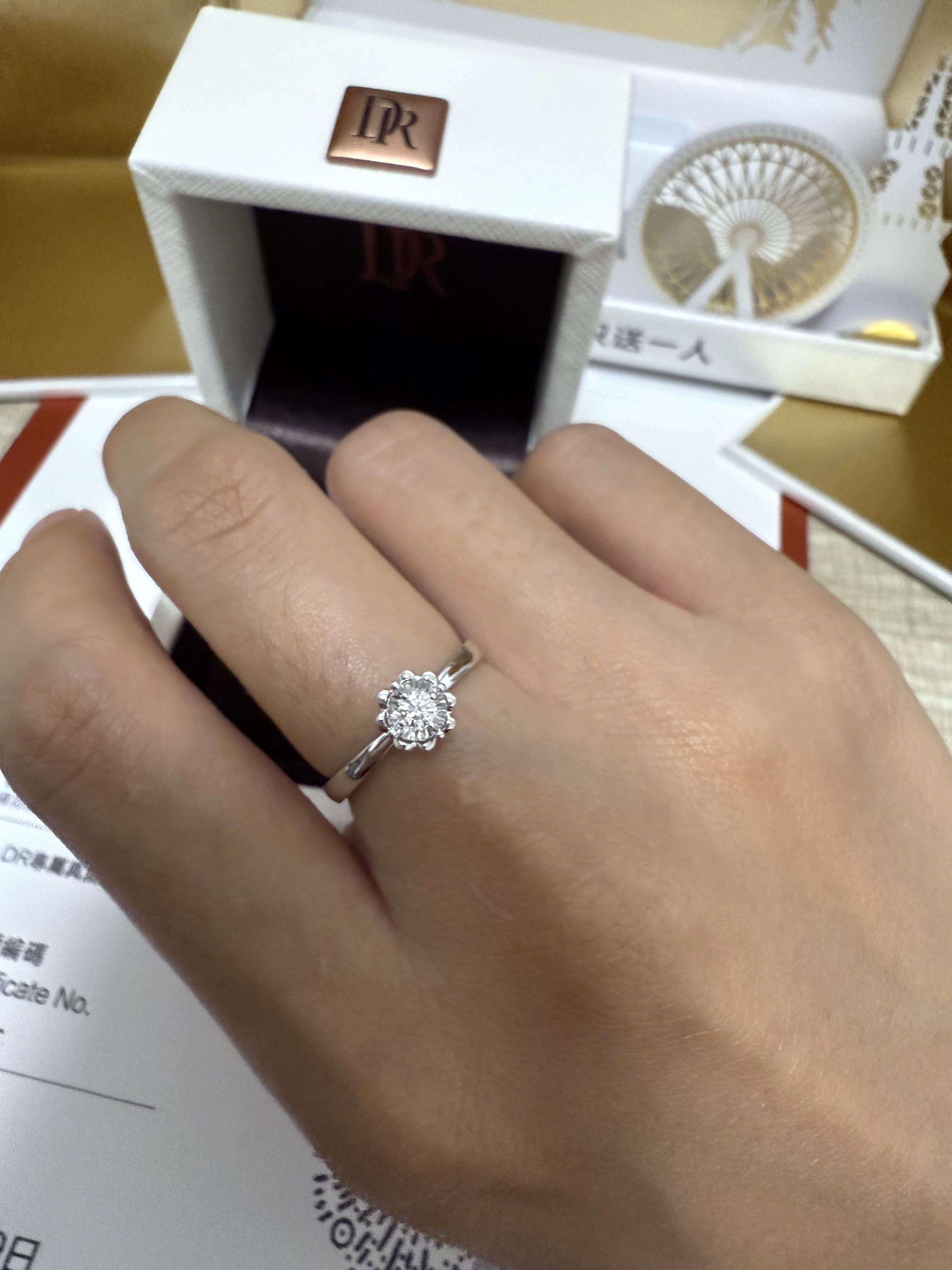 Snow Heart Diamond Engagement Ring – Minimalist Solitaire Proposal Jewelry