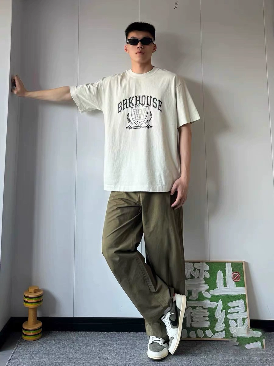 Calças de Homem de Perna Reta Verde Matcha – Estilo Casual para o Outono