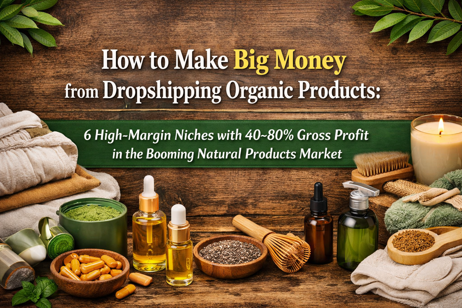How to Make Big Money from Dropshipping Organic Products: 6 High-Margin Niches with 40–80% Gross Profit in the Booming Natural Products Market