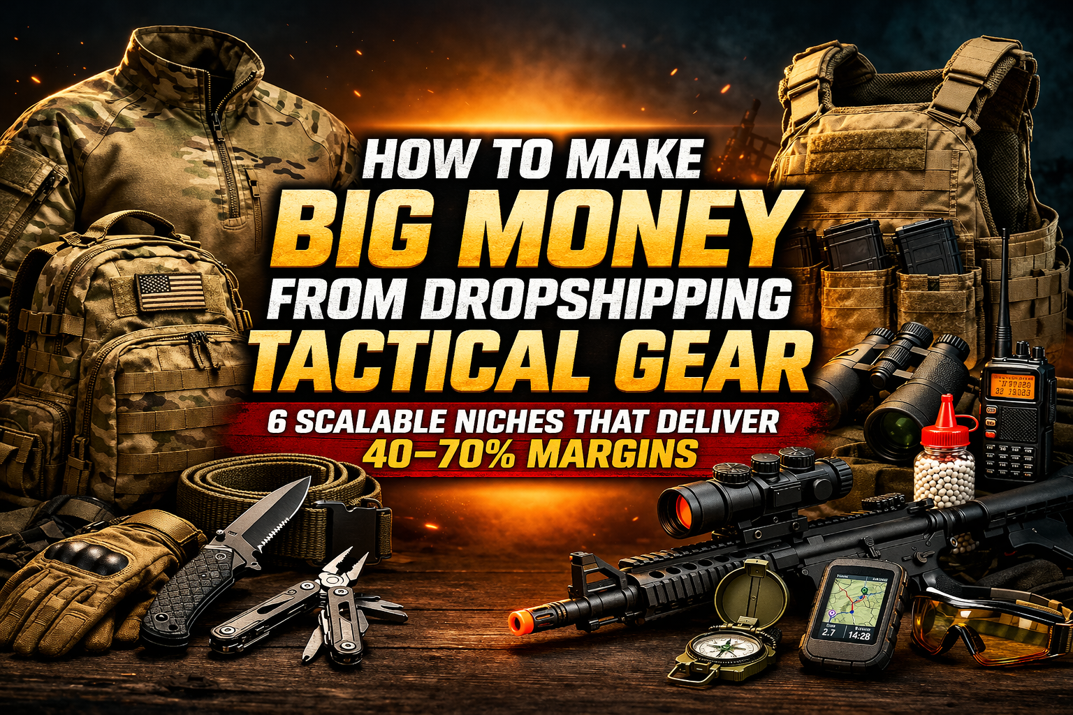 How to Make Big Money from Dropshipping Tactical Gear: 6 Scalable Niches That Deliver 40–70% Margins