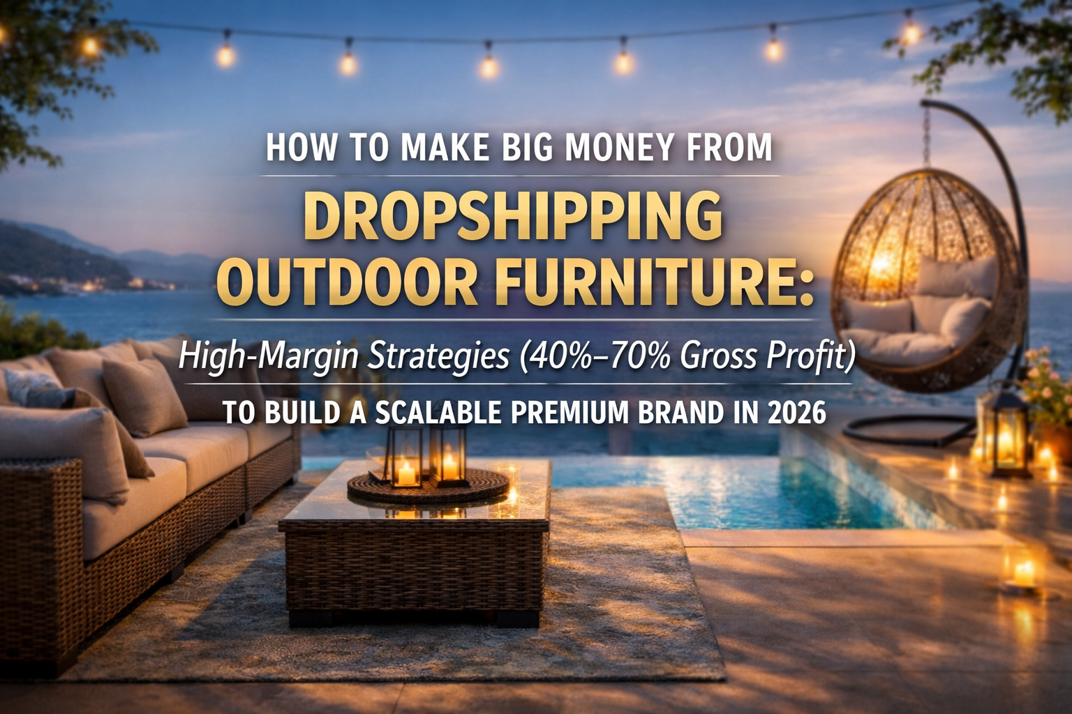 How to Make Big Money from Dropshipping Outdoor Furniture: High-Margin Strategies (40%–70% Gross Profit) to Build a Scalable Premium Brand in 2026