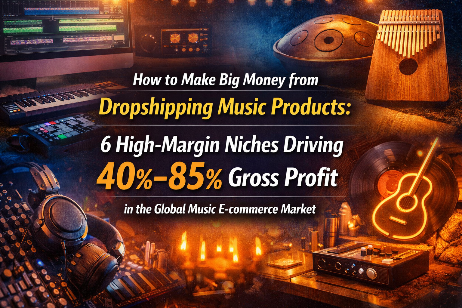 How to Make Big Money from Dropshipping Music Products: 6 High-Margin Niches Driving 40%–85% Gross Profit in the Global Music E-commerce Market