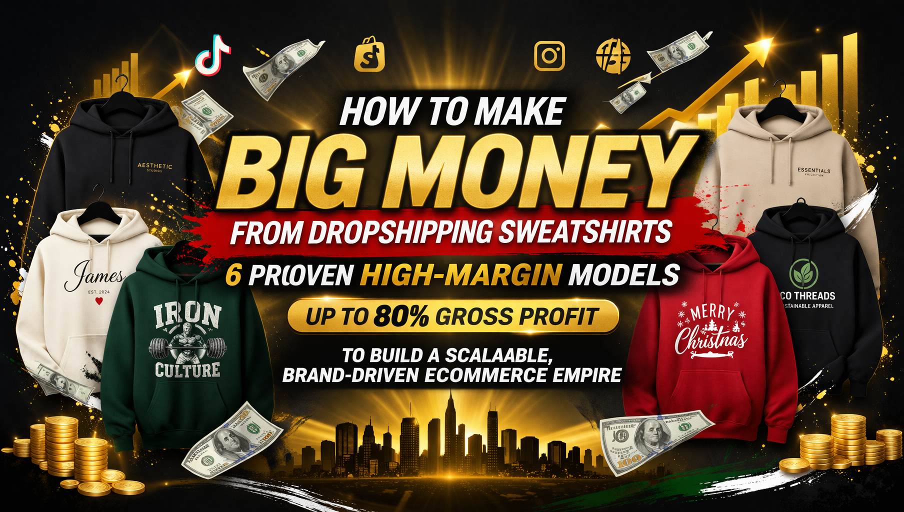 How to Make Big Money from Dropshipping Sweatshirts: 6 Proven High-Margin Models (Up to 80% Gross Profit) to Build a Scalable, Brand-Driven Ecommerce Empire