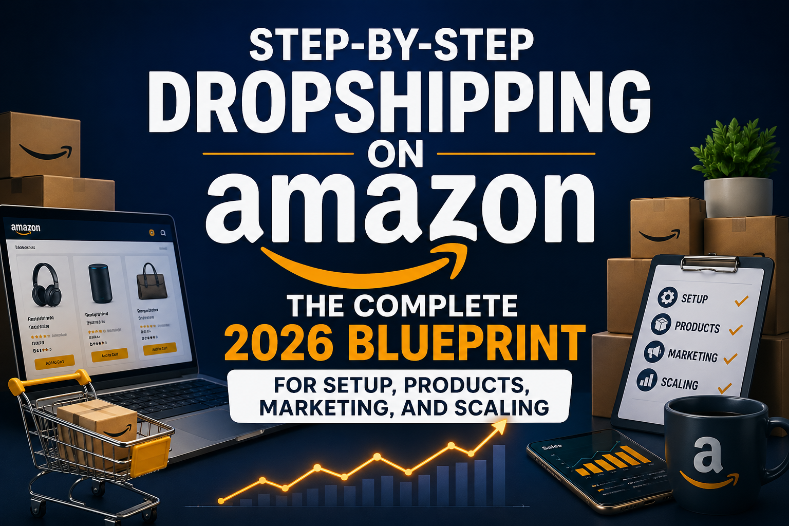 Step-by-Step Dropshipping on Amazon: The Complete 2026 Blueprint for Setup, Products, Marketing, and Scaling
