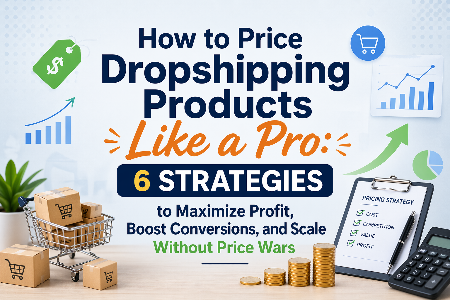 Cómo fijar el precio de productos de dropshipping como un profesional: 6 estrategias para maximizar beneficios, aumentar las conversiones y escalar sin guerras de precios.