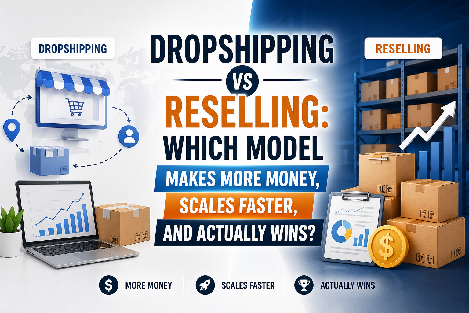 Dropshipping vs Reselling: Which Model Makes More Money, Scales Faster, and Actually Wins?