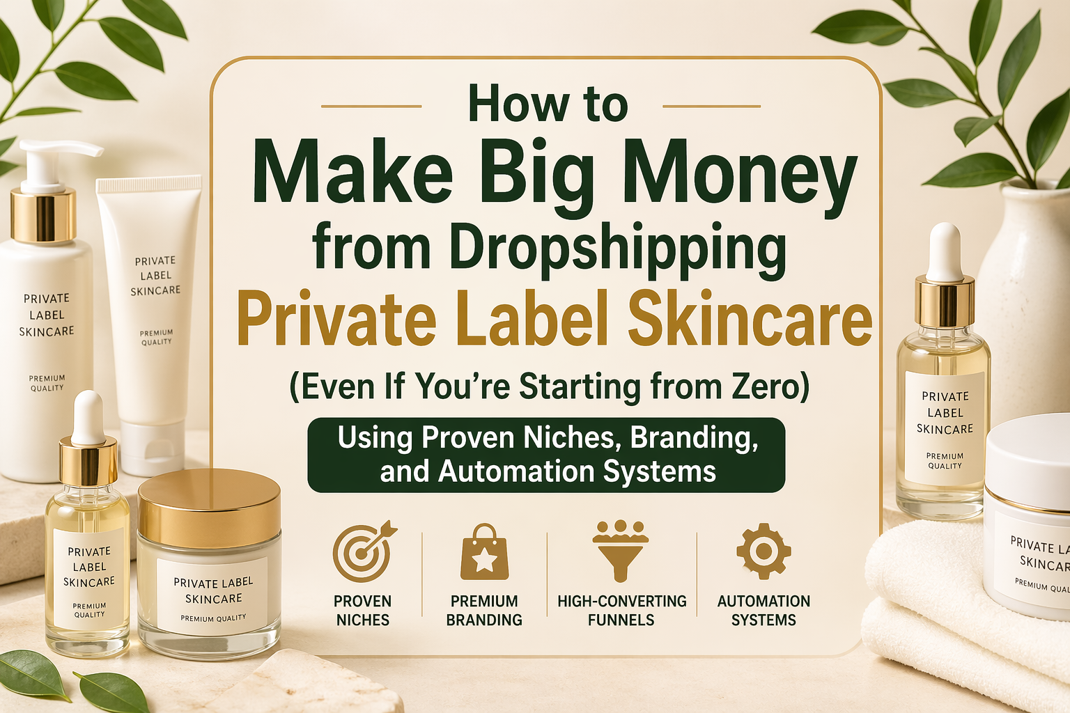Is Dropshipping Private Label Skincare Profitable (Even If You’re Starting from Zero) Using Proven Niches, Branding, and Automation Systems
