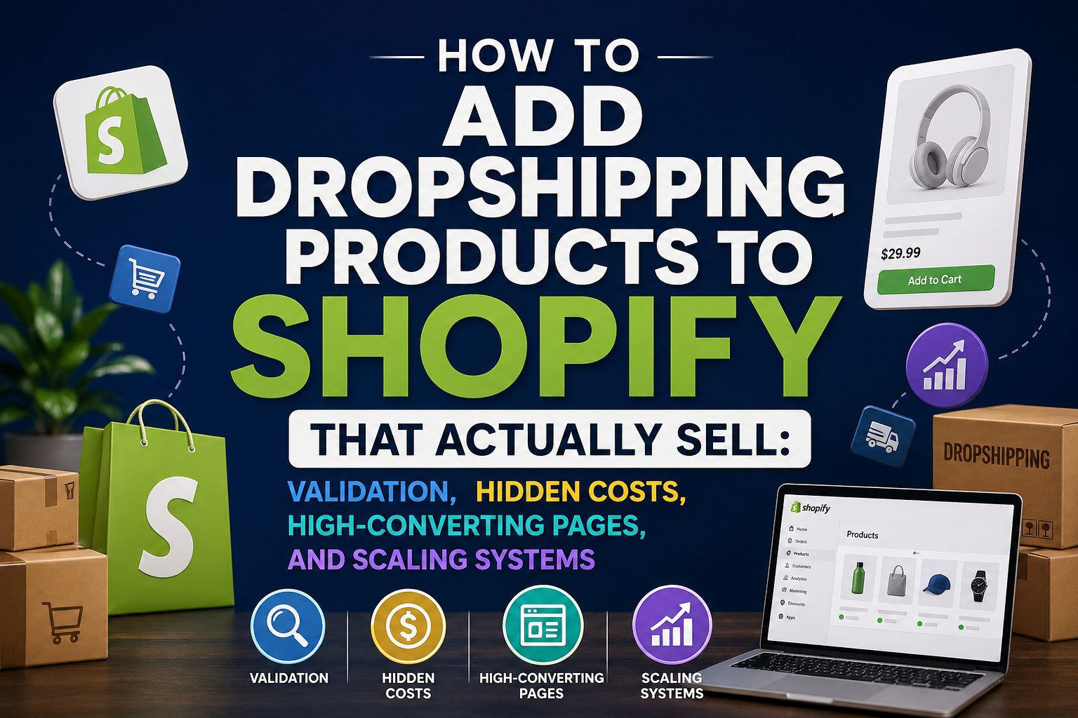 How to Add Dropshipping Products to Shopify That Actually Sell: Validation, Hidden Costs, High-Converting Pages, and Scaling Systems