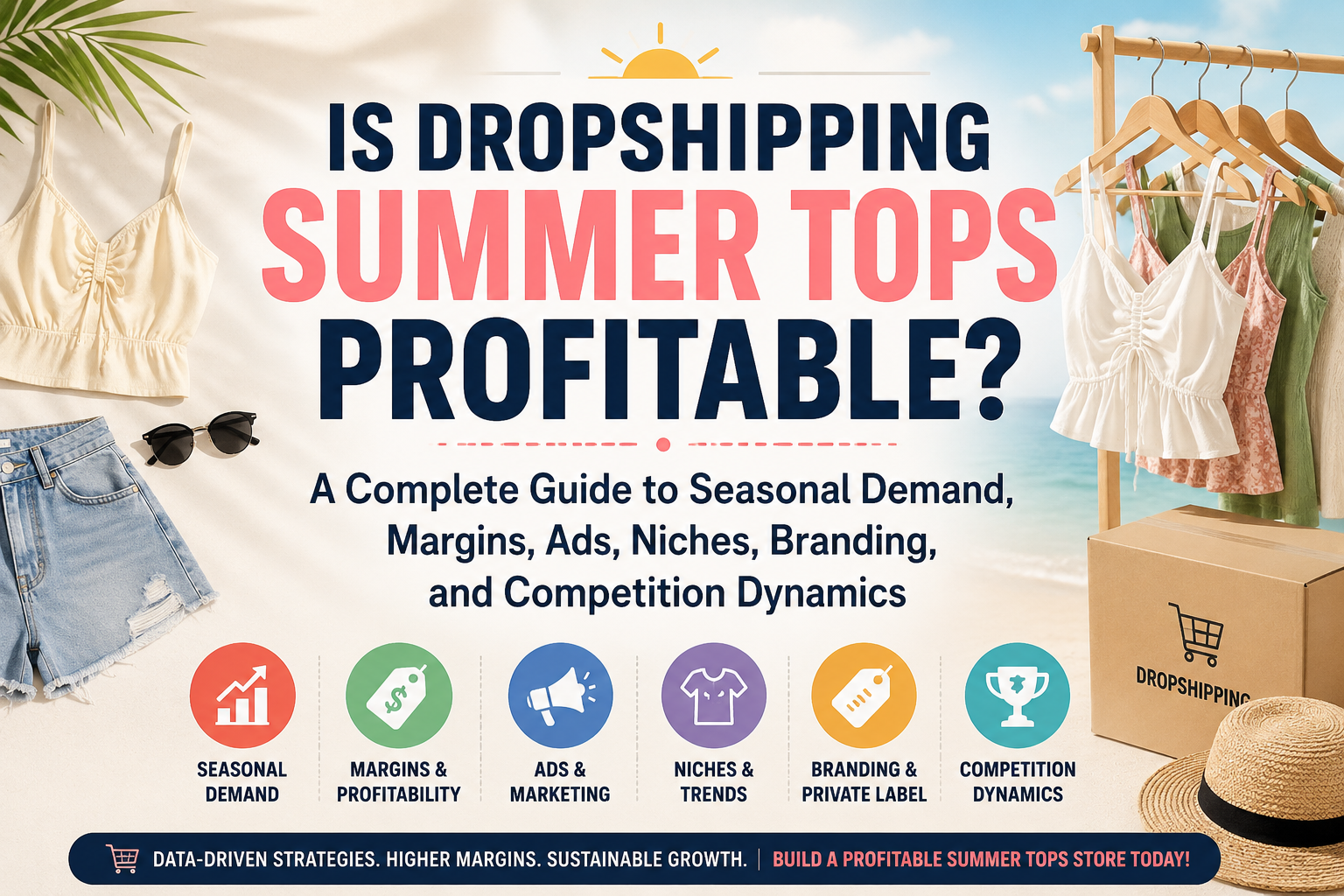 Is Dropshipping Summer Tops Profitable? A Complete Guide to Seasonal Demand, Margins, Ads, Niches, Branding, and Competition Dynamics