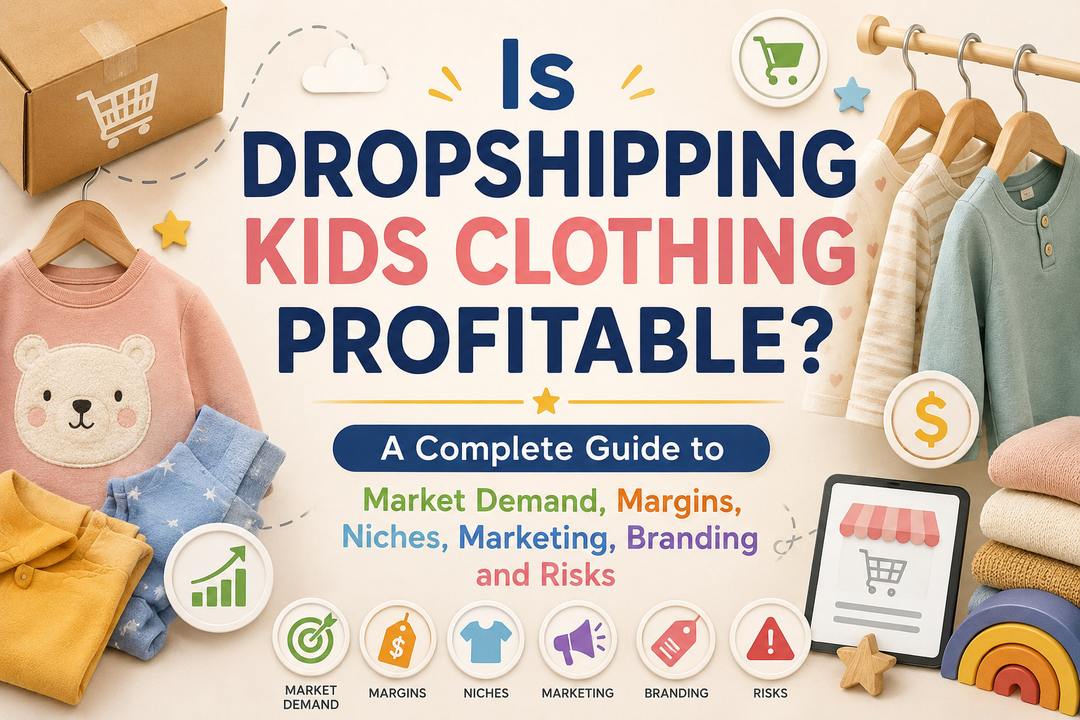 Is Dropshipping Kids Clothing Profitable? A Complete Guide to Market Demand, Margins, Niches, Marketing, Branding and Risks