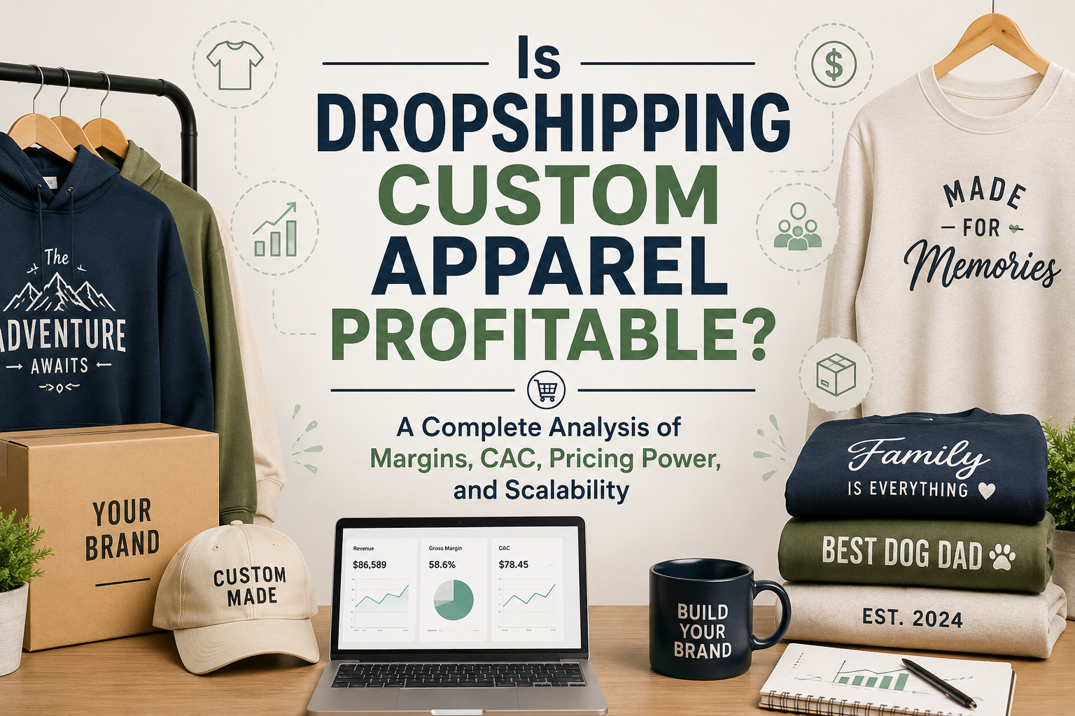 Is Dropshipping Custom Apparel Profitable? A Complete Analysis of Margins, CAC, Pricing Power, and Scalability