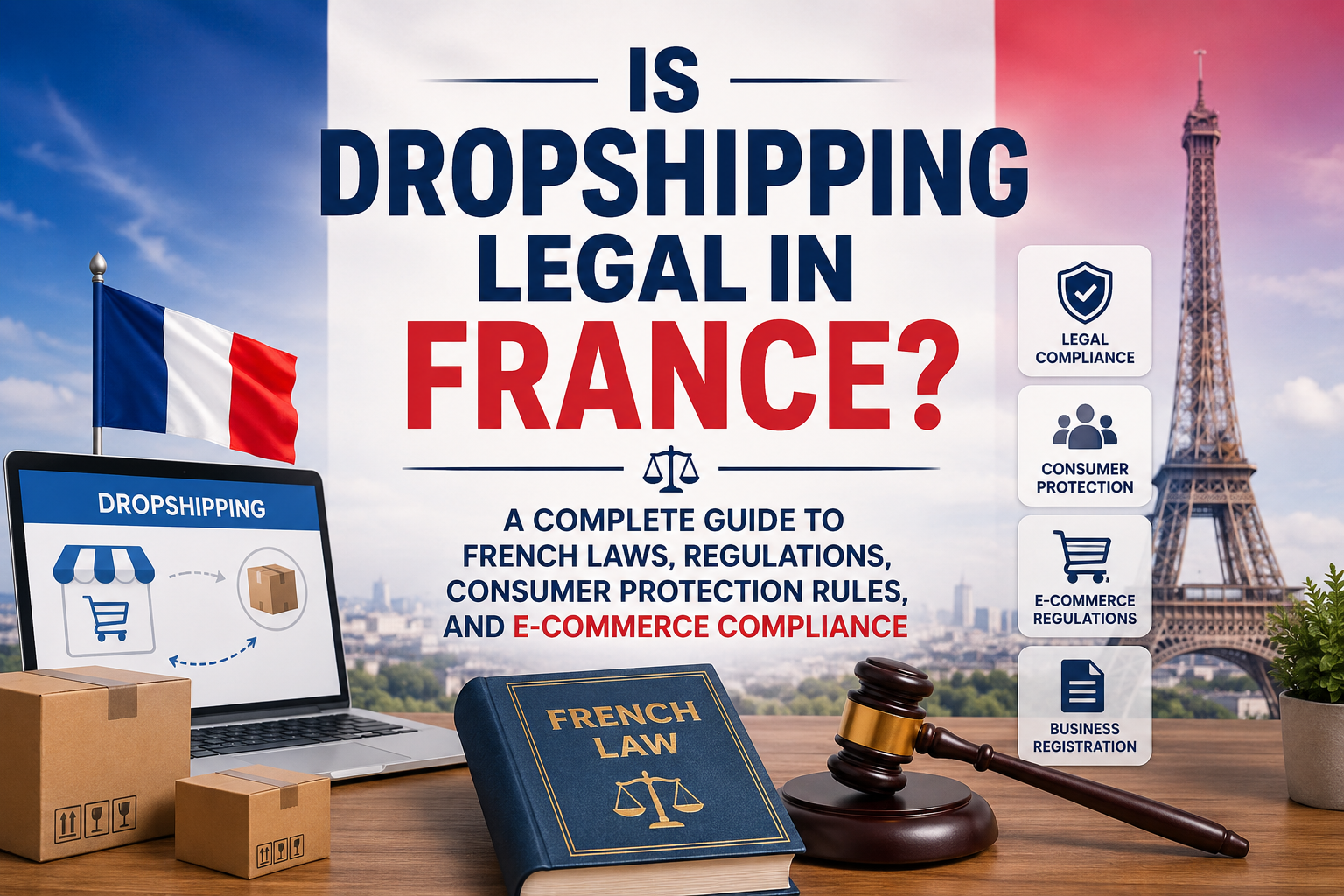 Is Dropshipping Legal in France? A Complete Guide to French Laws, Regulations, Consumer Protection Rules, and E-Commerce Compliance