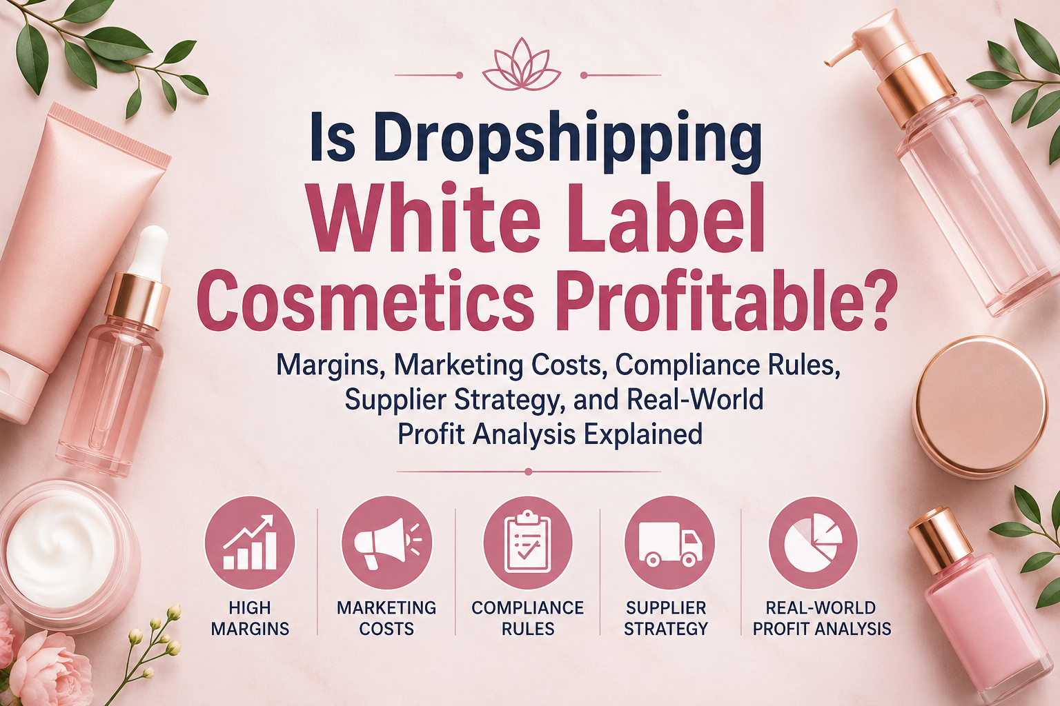 Is Dropshipping White Label Cosmetics Profitable? Margins, Marketing Costs, Compliance Rules, Supplier Strategy, and Real-World Profit Analysis Explained