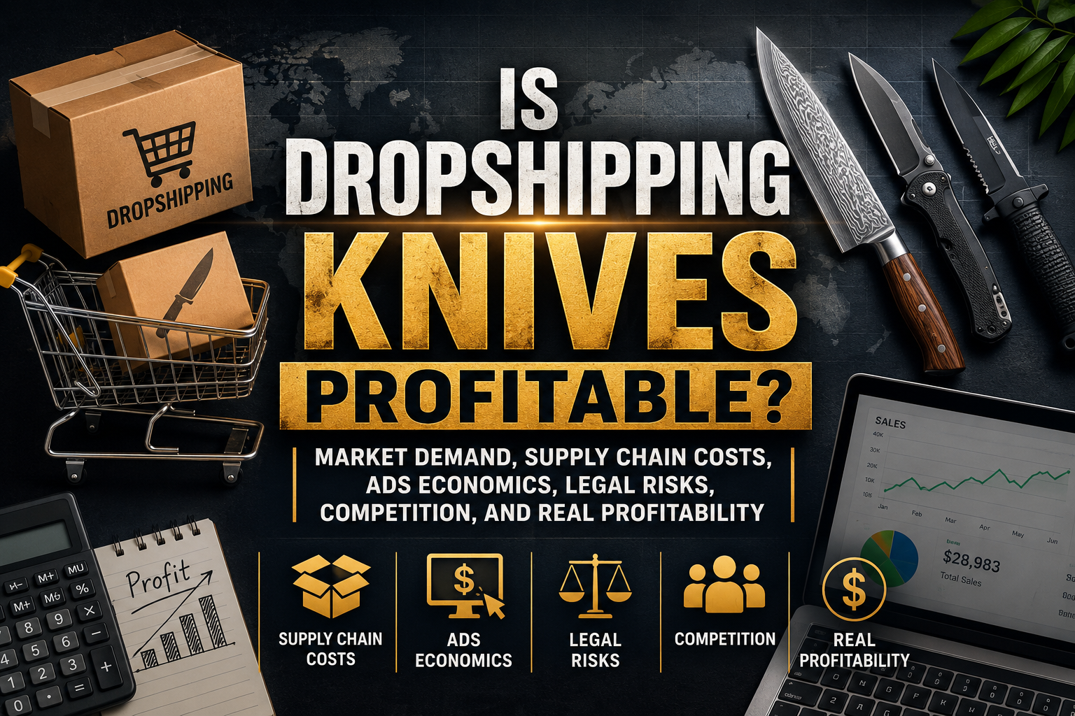 Is Dropshipping Knives Profitable? Market Demand, Supply Chain Costs, Ads Economics, Legal Risks, Competition, and Real Profitability