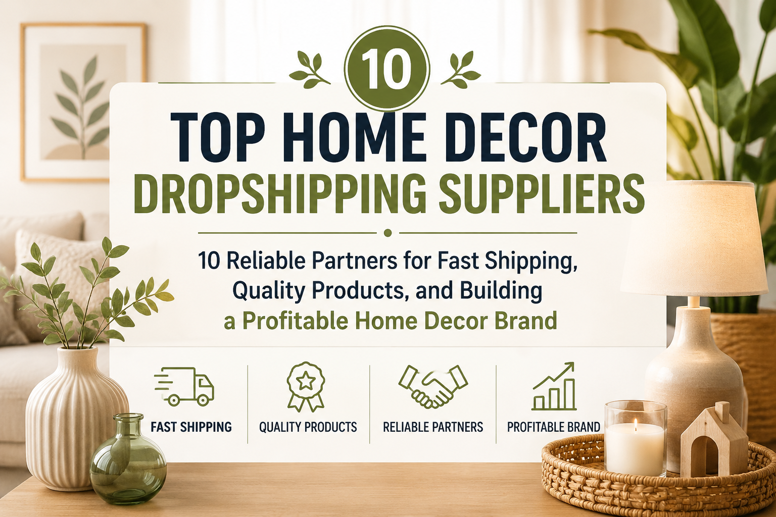 Top Home Decor Dropshipping Suppliers: 10 Reliable Partners for Fast Shipping, Quality Products, and Building a Profitable Home Decor Brand