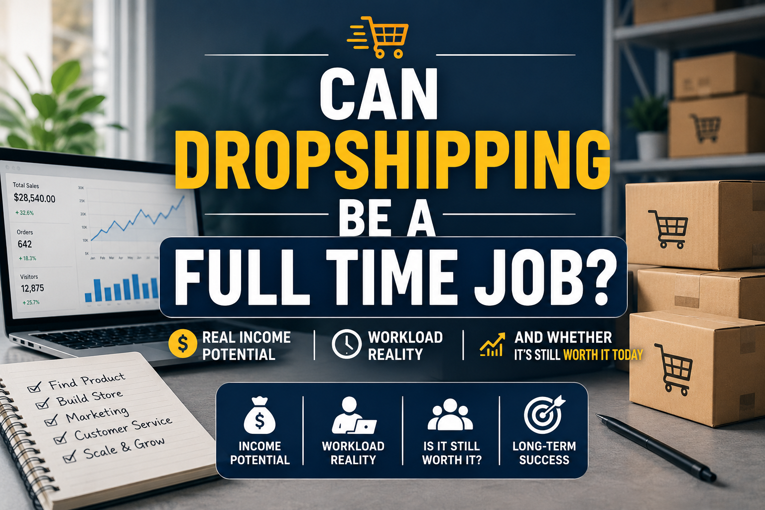 Can Dropshipping Be a Full Time Job? Real Income Potential, Workload Reality, and Whether It’s Still Worth It Today