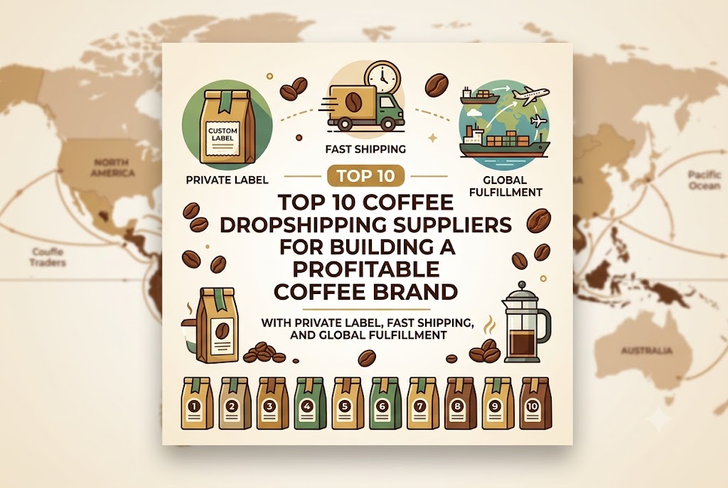 Top 10 Coffee Dropshipping Suppliers for Building a Profitable Coffee Brand with Private Label, Fast Shipping, and Global Fulfillment