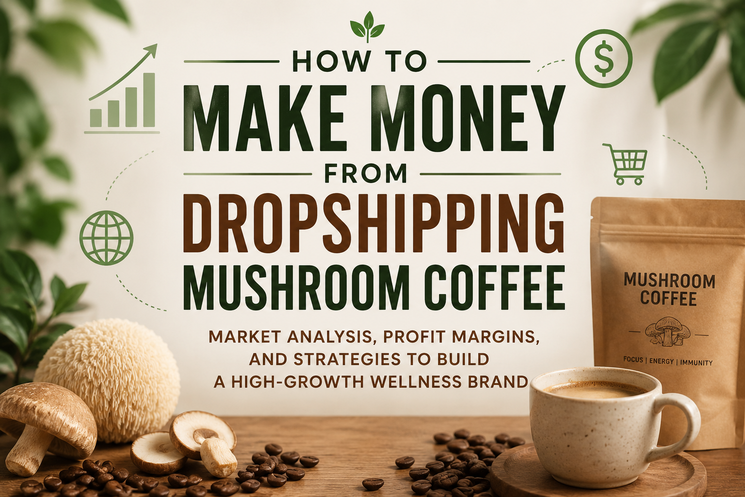 How to Make Money from Dropshipping Mushroom Coffee: Market Analysis, Profit Margins, and Strategies to Build a High-Growth Wellness Brand