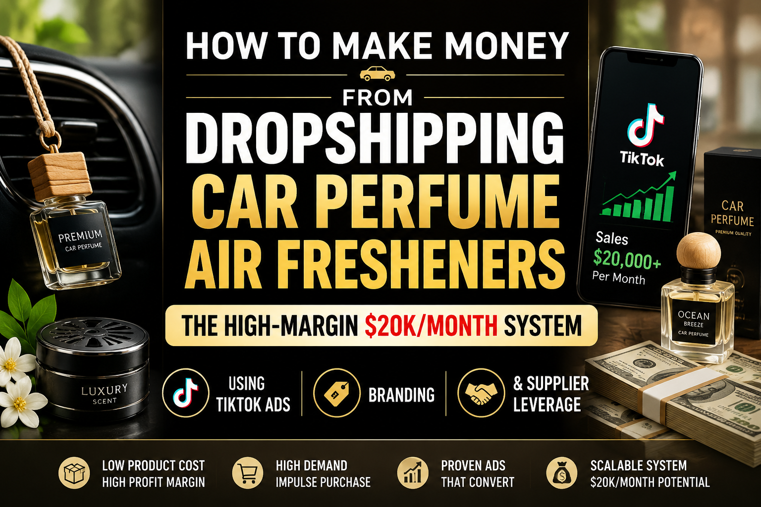 How to Make Money from Dropshipping Car Perfume Air Fresheners: The High-Margin $20K/Month System Using TikTok Ads, Branding & Supplier Leverage