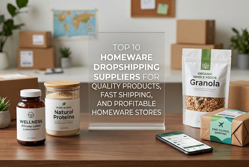Top 10 Homeware Dropshipping Suppliers for Quality Products, Fast Shipping, and Profitable Homeware Stores