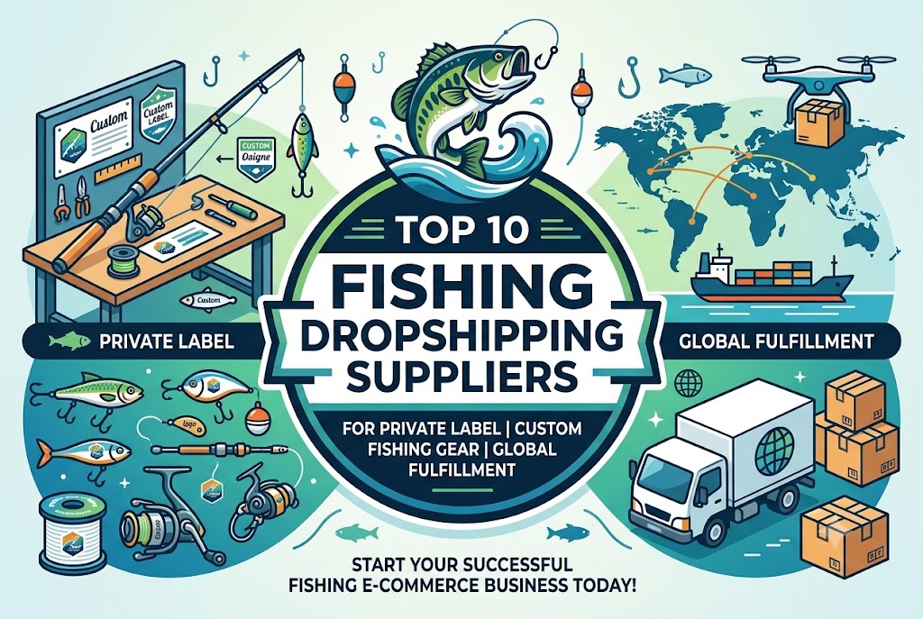 Los 10 mejores proveedores de dropshipping de pesca para marca blanca, equipo de pesca personalizado y cumplimiento global