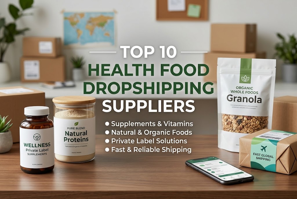 Top 10 Health Food Dropshipping Suppliers for Supplements, Natural Foods, Private Label & Fast Shipping