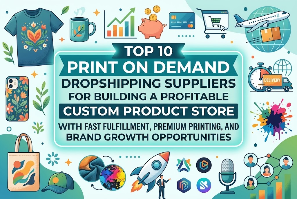 Top 10 Print on Demand Dropshipping Suppliers for Building a Profitable Custom Product Store with Fast Fulfillment, Premium Printing, and Brand Growth Opportunities