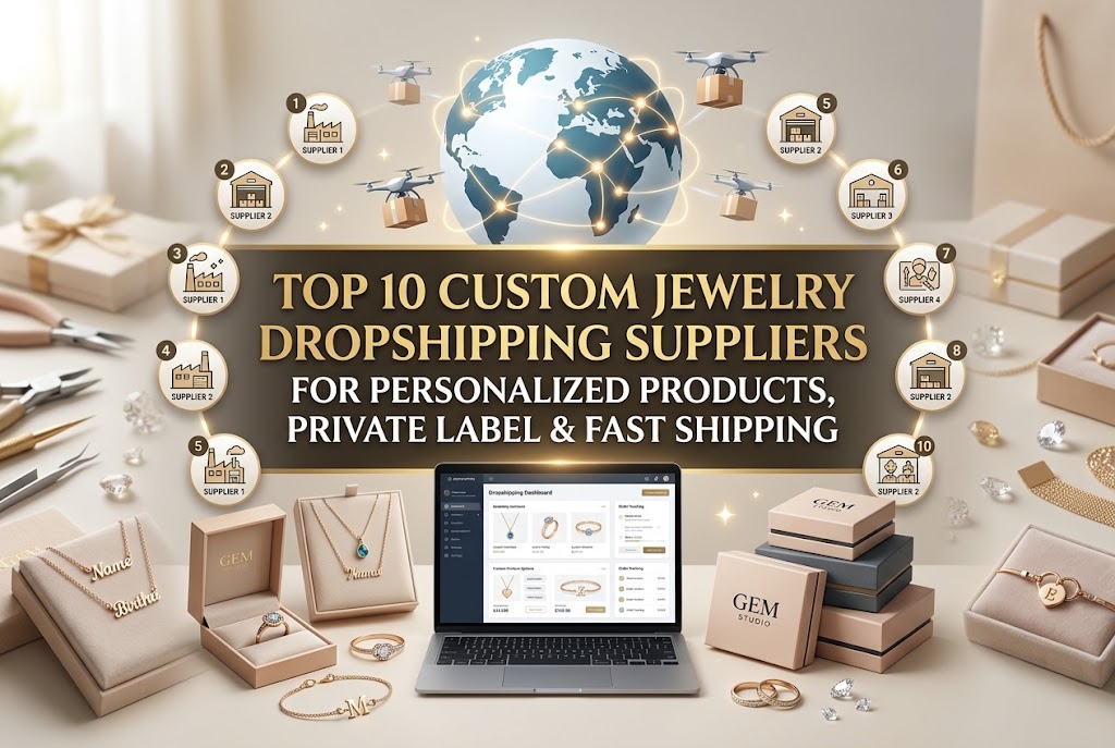 Top 10 Custom Jewelry Dropshipping Suppliers for Personalized Products, Private Label & Fast Shipping