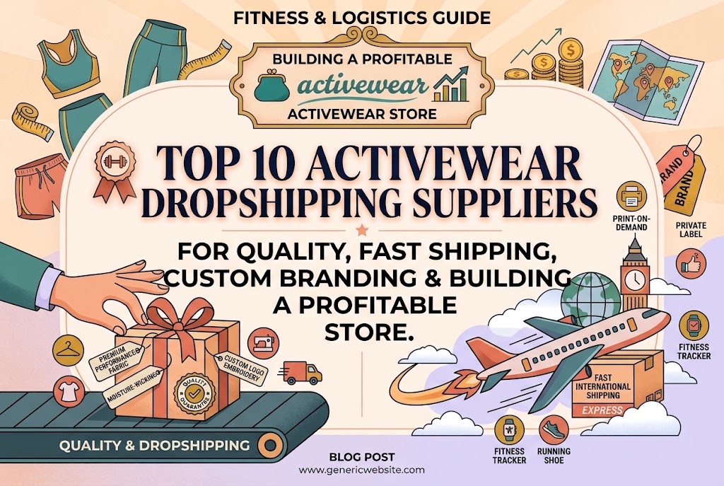 Top 10 Activewear Dropshipping Suppliers for Quality, Fast Shipping, Custom Branding, and Profitable Activewear Stores
