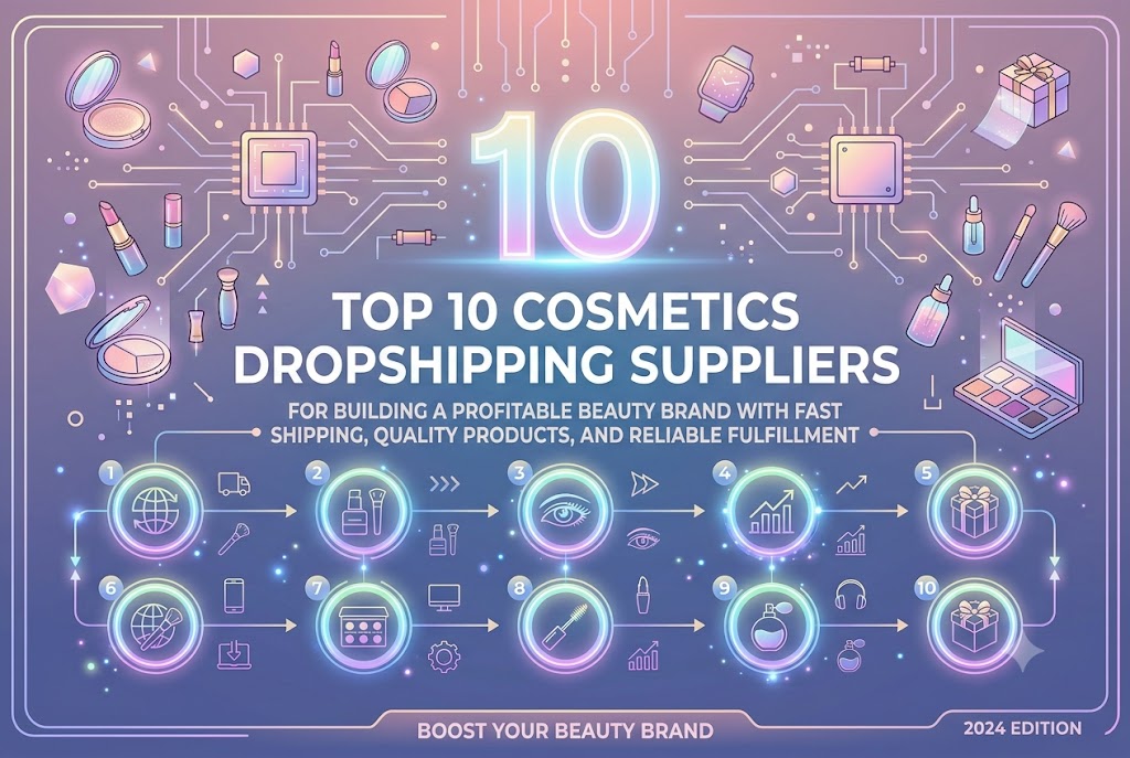 Top 10 Cosmetics Dropshipping Suppliers for Building a Profitable Beauty Brand with Fast Shipping, Quality Products, and Reliable Fulfillment