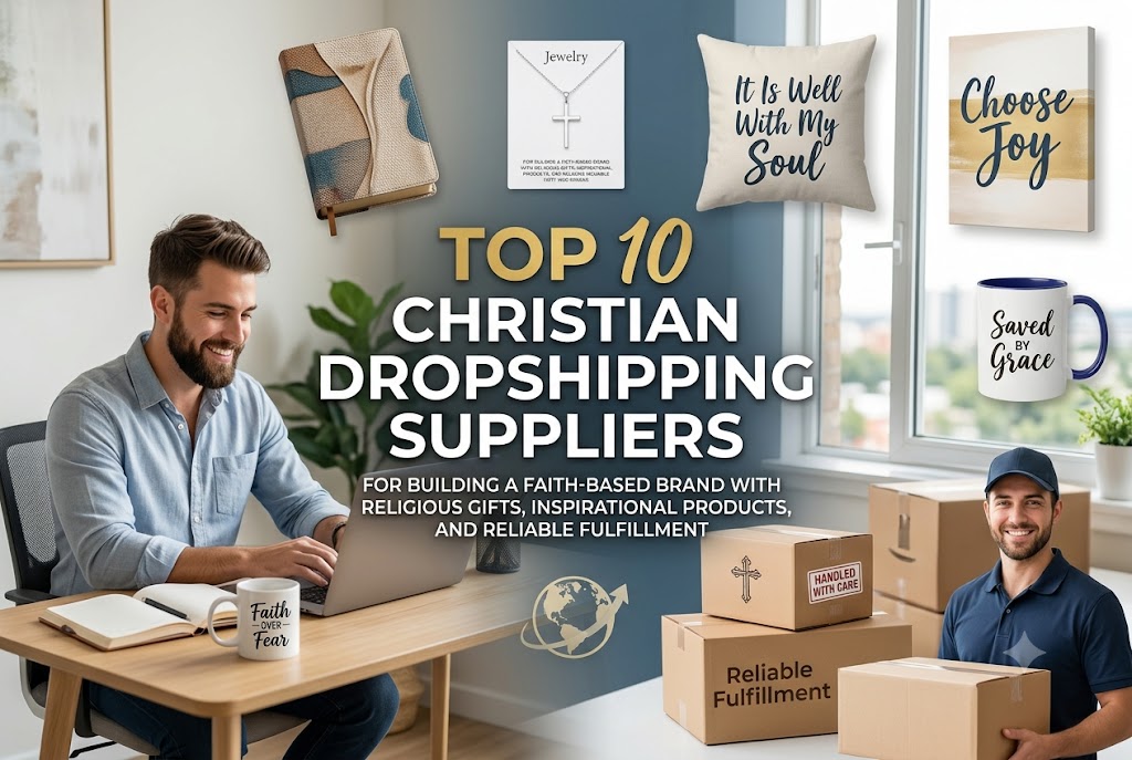 Los 10 mejores proveedores de dropshipping cristiano para crear una marca basada en la fe con regalos religiosos, productos inspiradores y envíos fiables