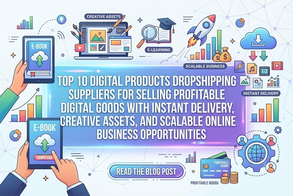 Top 10 Digital Products Dropshipping Suppliers for Selling Profitable Digital Goods with Instant Delivery, Creative Assets, and Scalable Online Business Opportunities