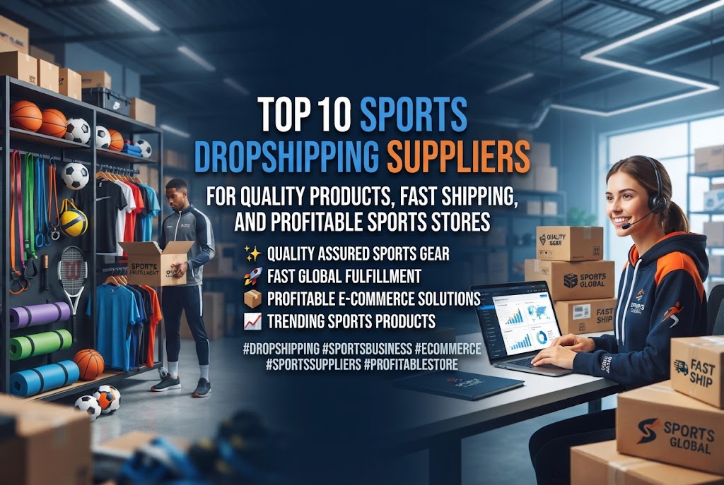 Top 10 Sports Dropshipping Suppliers for Quality Products, Fast Shipping, and Profitable Sports Stores