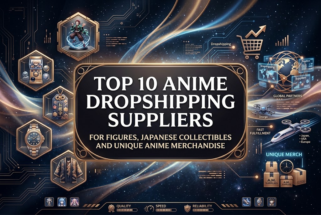 Top 10 Anime Dropshipping Suppliers for Figures, Japanese Collectibles and Unique Anime Merchandise