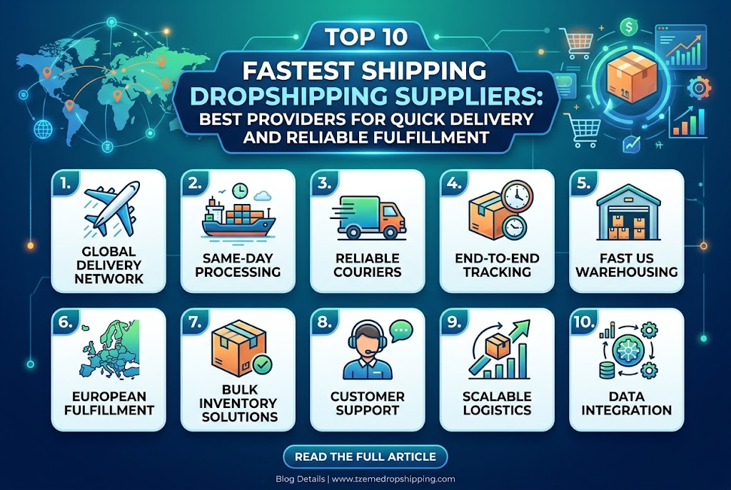 Top 10 Fastest Shipping Dropshipping Suppliers: Best Providers for Quick Delivery and Reliable Fulfillment