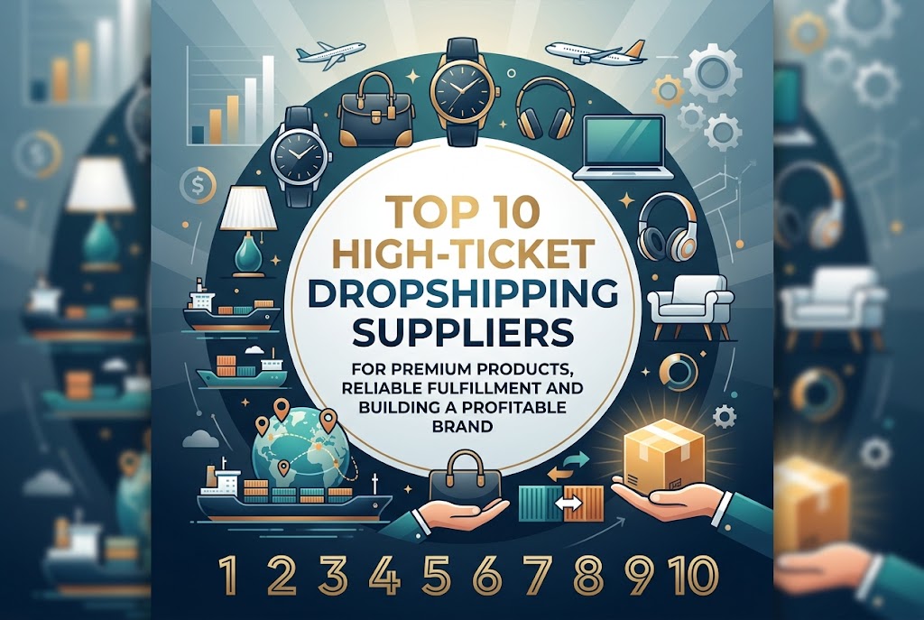 Top 10 High-Ticket Dropshipping Suppliers for Premium Products, Reliable Fulfillment and Building a Profitable Brand